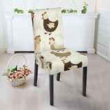 Cute Rooster Chicken Cock Dining Chair Slipcover