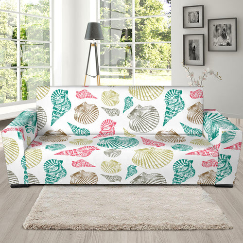 Colorful Shell Pattern Sofa Slipcover