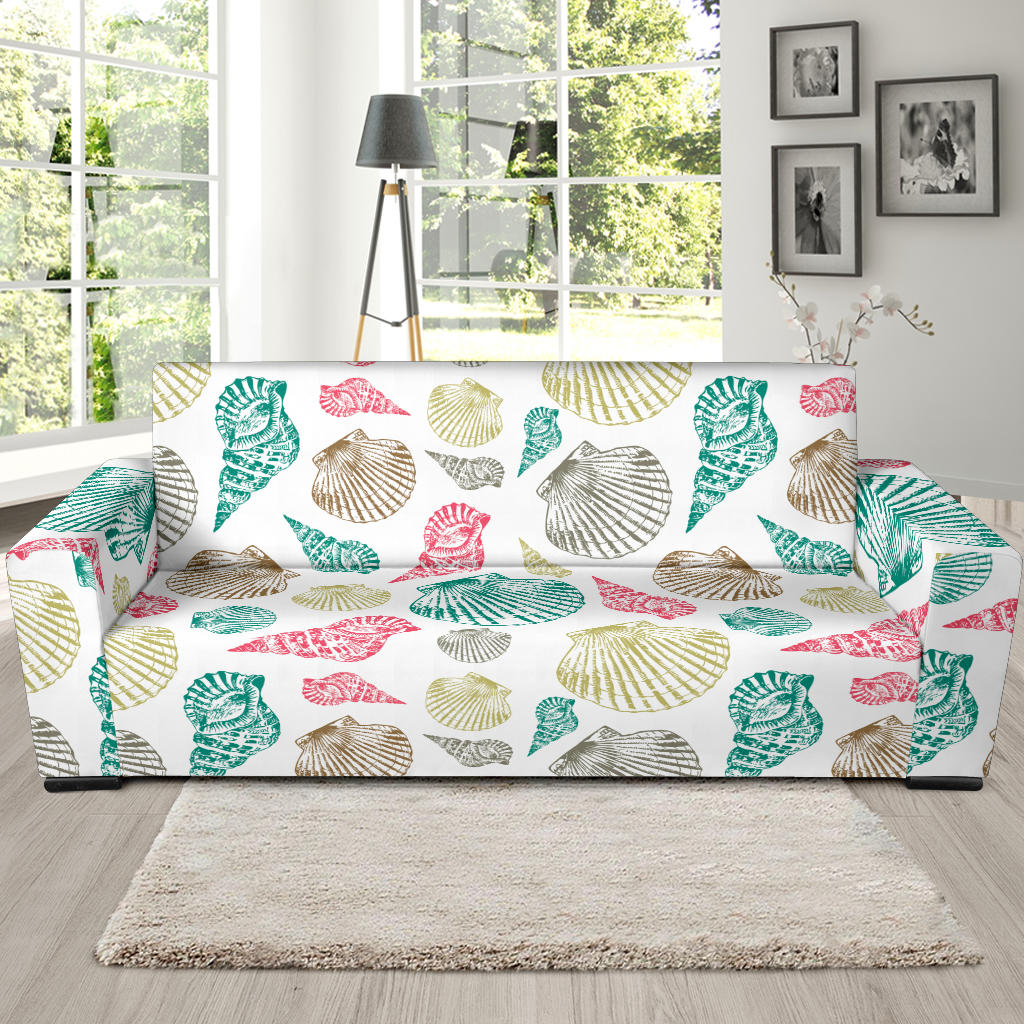 Colorful Shell Pattern Sofa Slipcover