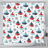 Cute Color Paper Sailboat Pattern Shower Curtain Fulfilled In US
