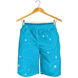 Airplane Destinations Blue Background Men Shorts