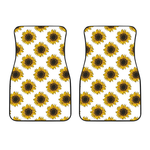 Sunflowers Design Pattern Front Car Mats