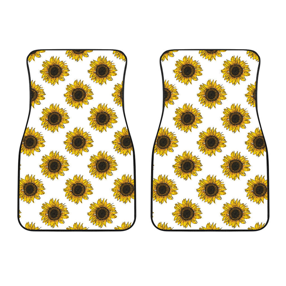 Sunflowers Design Pattern Front Car Mats