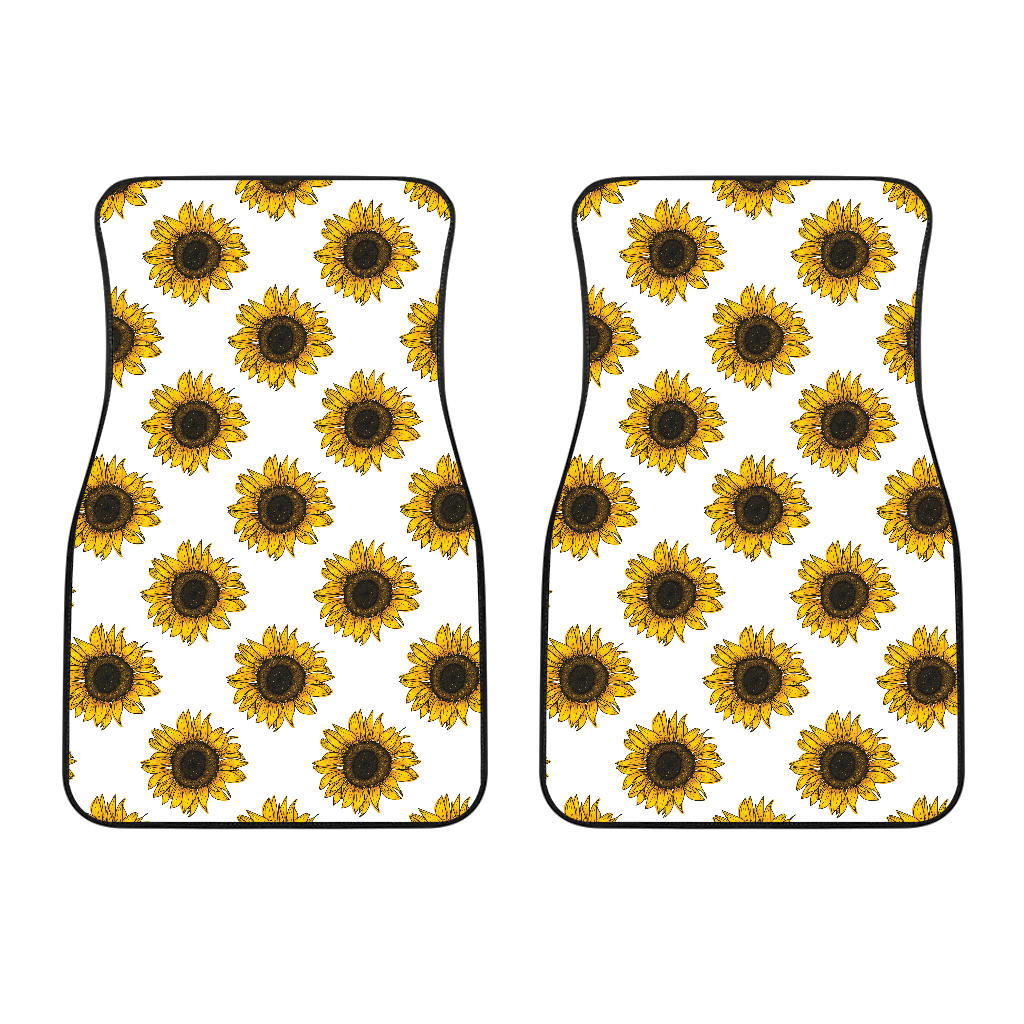 Sunflowers Design Pattern Front Car Mats