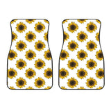 Sunflowers Design Pattern Front Car Mats