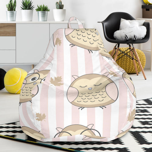 Cute Owl Leaf Bean Bag Cover