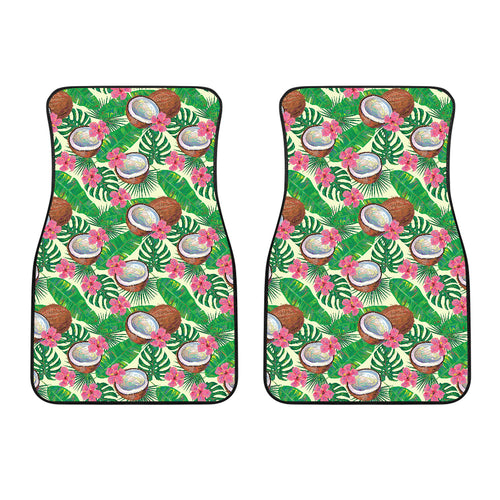 Coconut Pattern Print Design 01 Front Car Mats