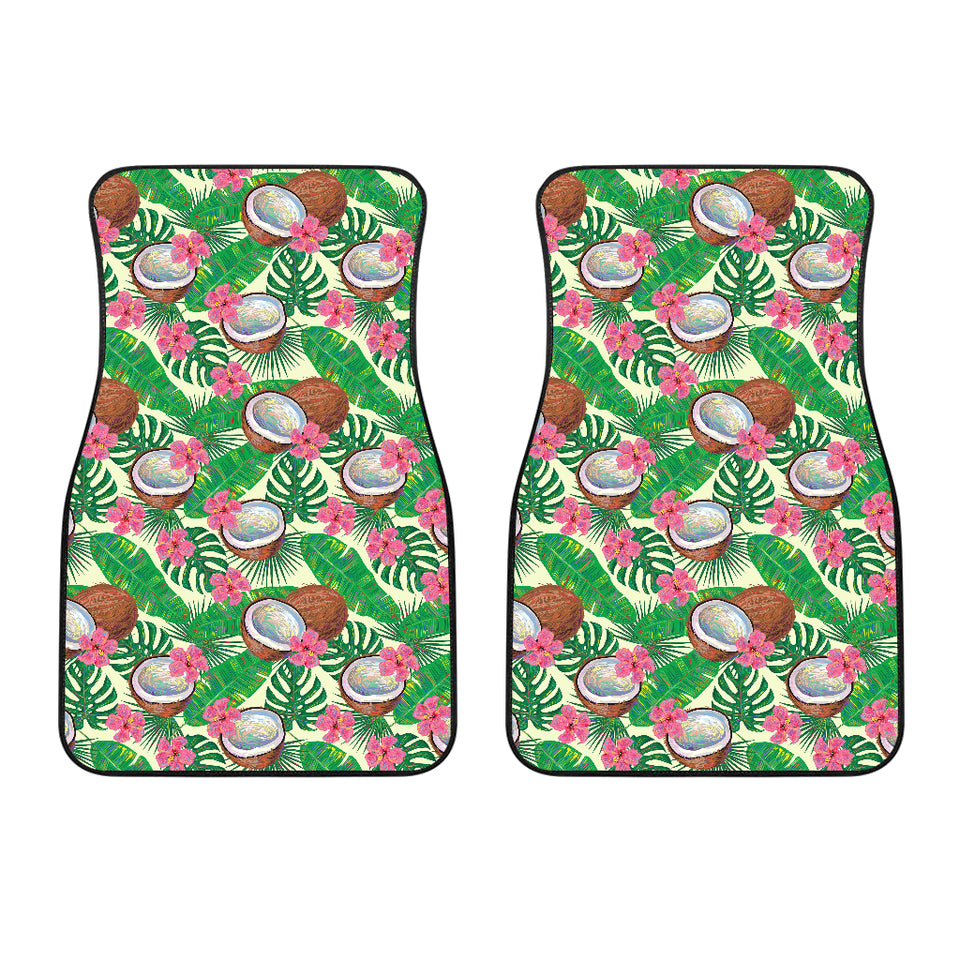 Coconut Pattern Print Design 01 Front Car Mats