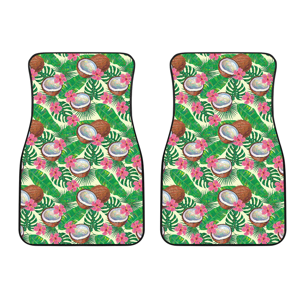 Coconut Pattern Print Design 01 Front Car Mats