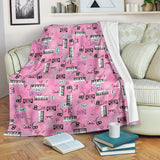 Piano Pattern Print Design 01 Premium Blanket