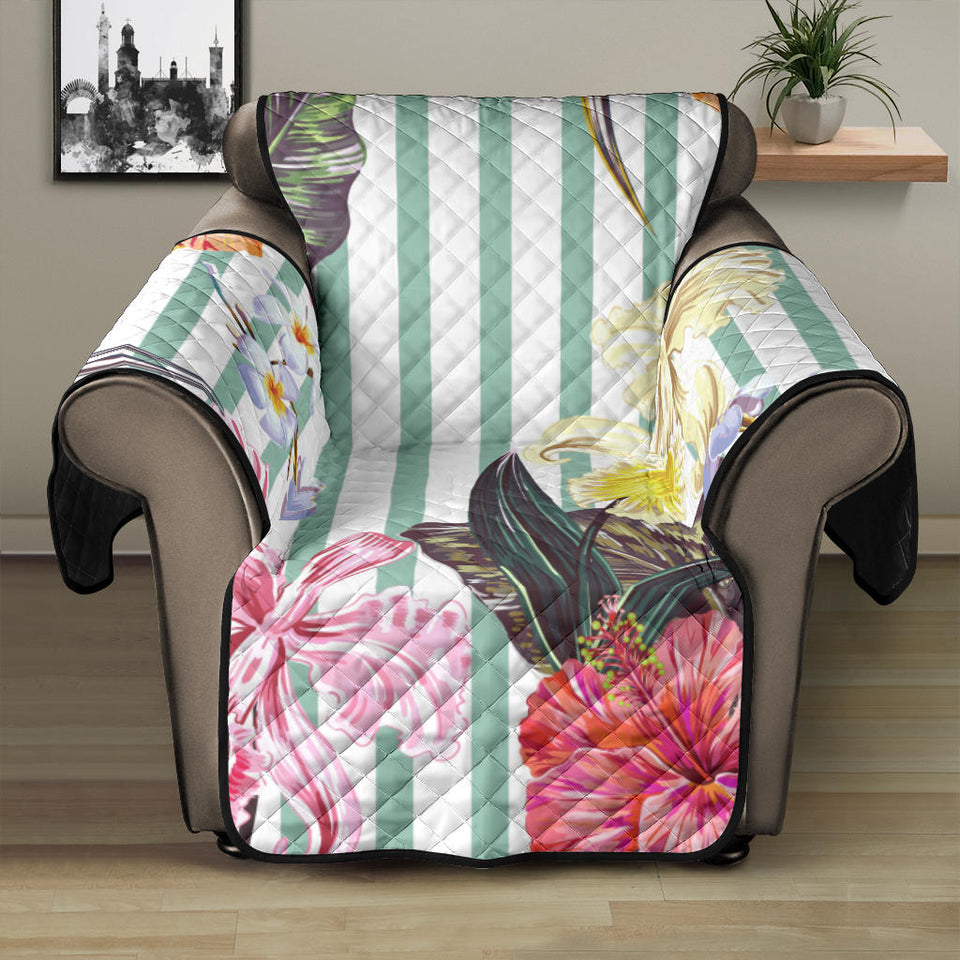 Colorful orchid flower pattern Recliner Cover Protector