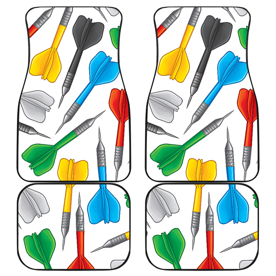 Darts Pattern Print Design 03 Front and Back Car Mats