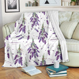Lavender Flower Design Pattern Premium Blanket