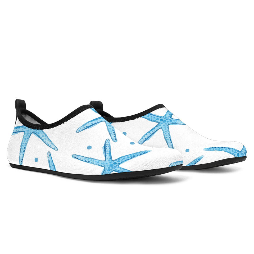 Watercolor Starfish Pattern Aqua Shoes