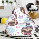 Cute Pug Hat Rabbit Costume Pattern Bean Bag Cover