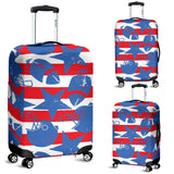 American Football Ball Star Stripes Pattern Luggage Covers