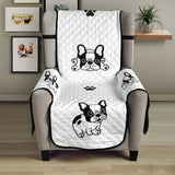 Cute french bulldog paw pattern Chair Cover Protector