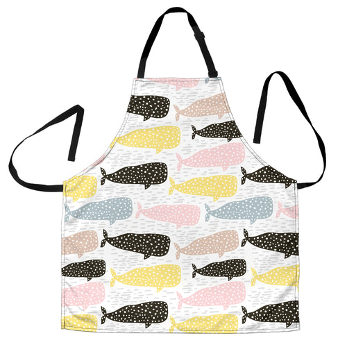 Whale Dot Pattern Adjustable Apron