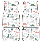 Cute Cartoon Dinosaurs Tree Pattern Front And Back Car Mats