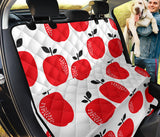 Red Apples White Background Dog Car Seat Covers