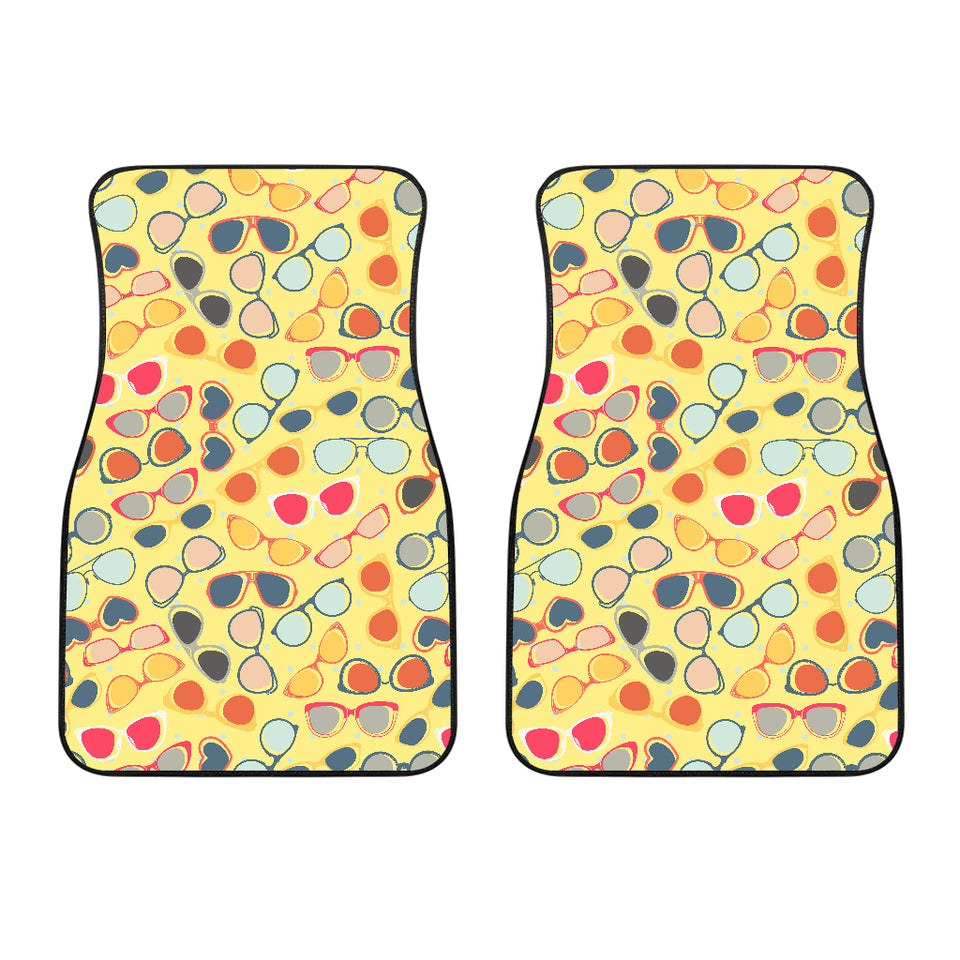 Sun Glasses Pattern Print Design 05 Front Car Mats