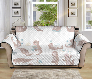 Cute sea otters pattern Sofa Cover Protector