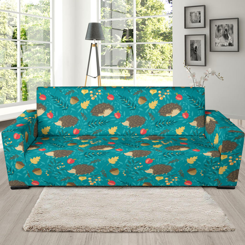 Hedgehog Pattern Print Design 01 Sofa Slipcover