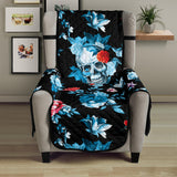 Skull flower roses leave pattern Chair Cover Protector