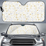 Christmas Tree Christmas Element Silver Gold Pattern Car Sun Shade