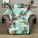 Helicopter design pattern Recliner Cover Protector