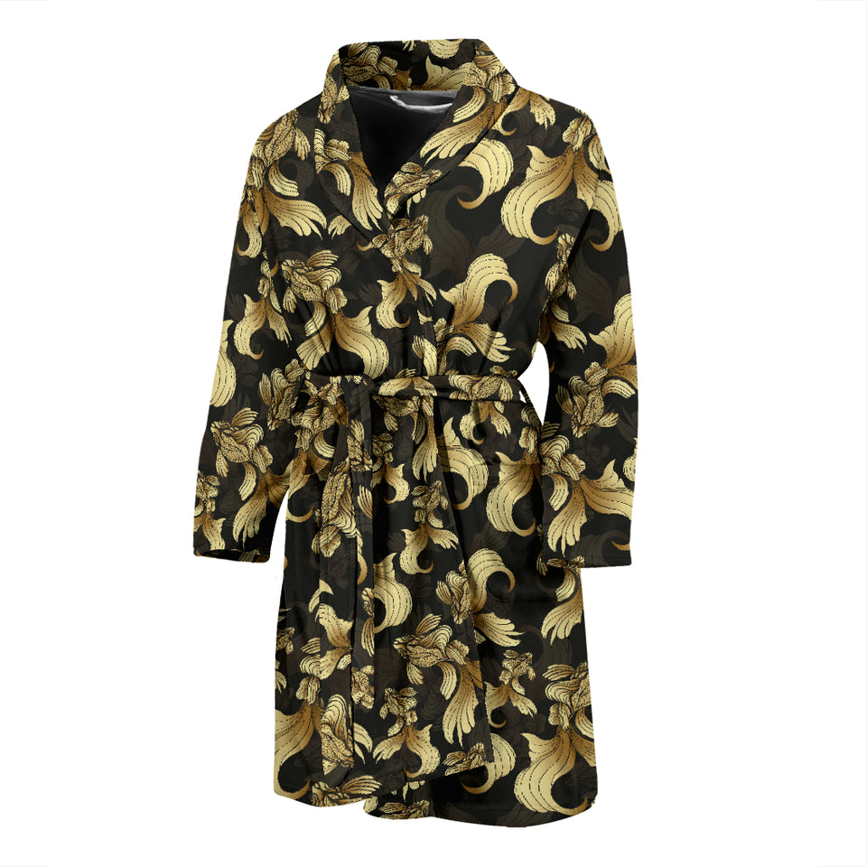 Goldfish Pattern Print Design 01 Men's Bathrobe