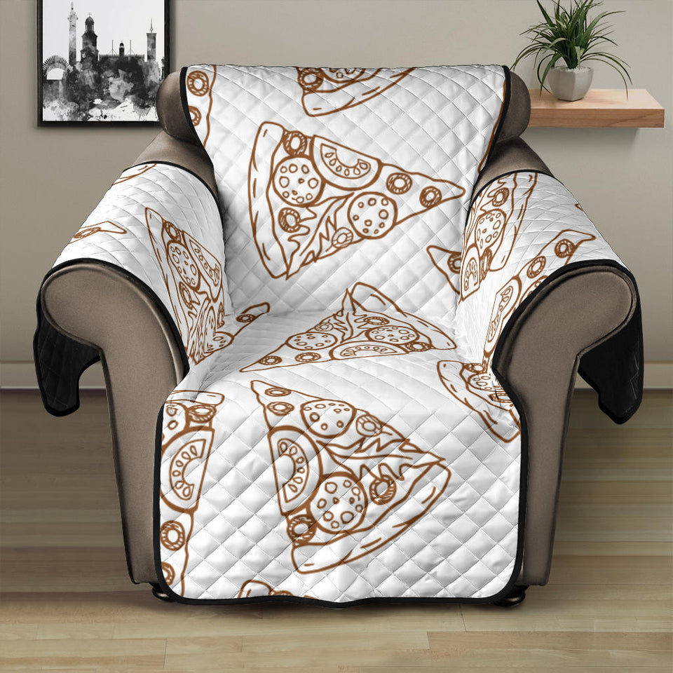 Hand drawn pizza pattern Recliner Cover Protector