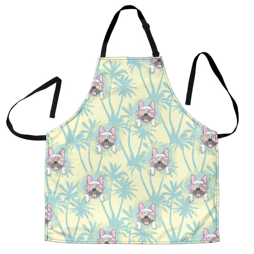 French Bulldog Hawaii Blackground Adjustable Apron