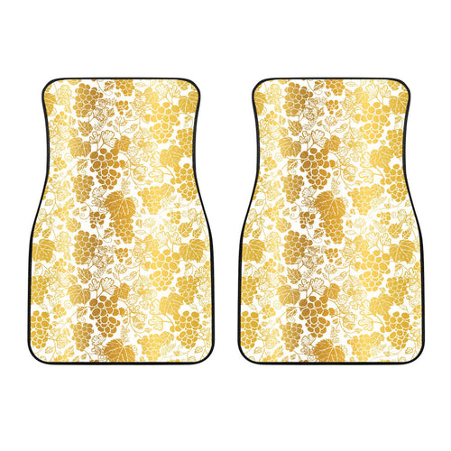 Gold Grape Pattern Front Car Mats