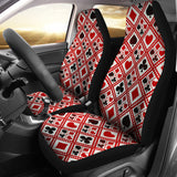 Casino Cards Suits Pattern Print Design 03 Universal Fit Car Seat Covers