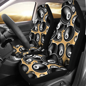 Billiard Ball Pattern Print Design 04 Universal Fit Car Seat Covers