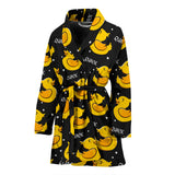 Duck Toy Pattern Print Design 05 Women's Bathrobe