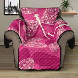 Beautiful dragonfly pink background Recliner Cover Protector