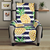 Pineapples pattern striped background Chair Cover Protector