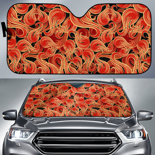 Fire Flame Pattern Car Sun Shade