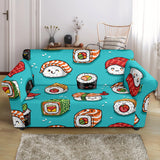 Cute Sushi Pattern Loveseat Couch Slipcover