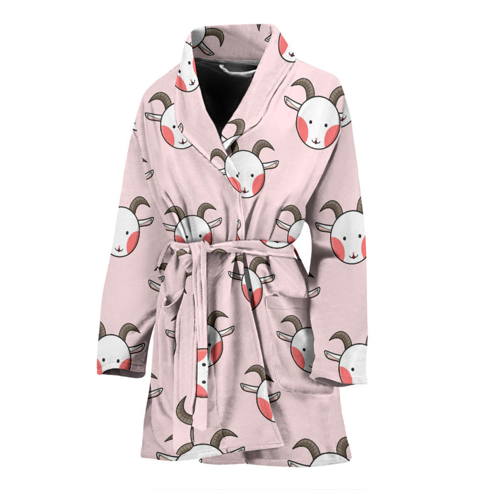 Cute Goat Pattern Women'S Bathrobe