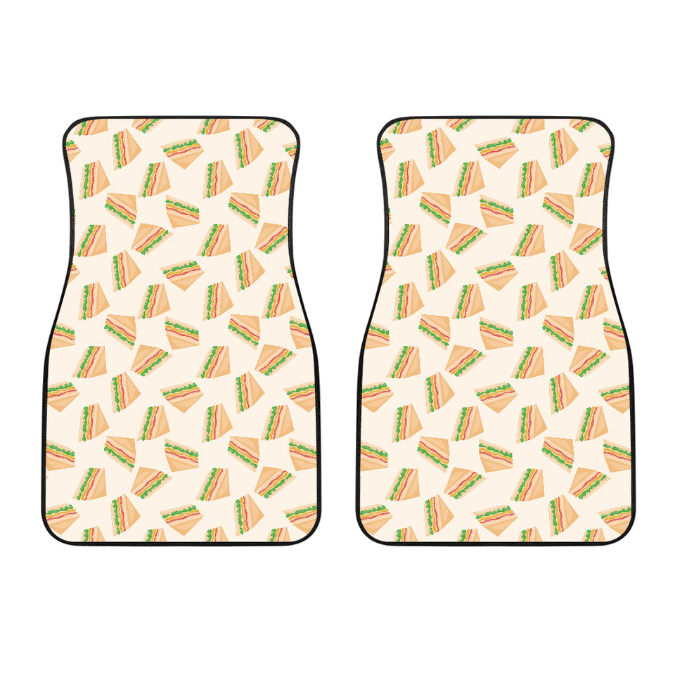 Sandwich Pattern Print Design 01 Front Car Mats