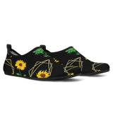 Sunflower Golden Polygonal Shapes Aqua Shoes