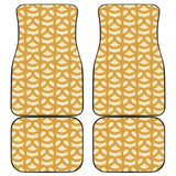 Pretzels Pattern Print Design 01 Front and Back Car Mats