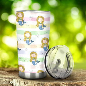 Cute Hand Drawn Mermaid Tumbler