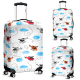 Watercolor Helicopter Cloud Pattern Luggage Covers