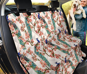 Peacock Tropical Flower Pattern Dog Car Seat Covers