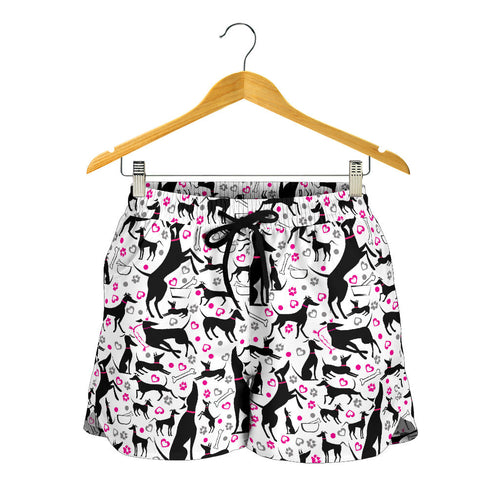 Greyhound Pattern Print Design 02 Women Shorts