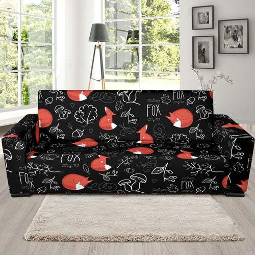 Fox Sleeping Fox Pattern Sofa Slipcover